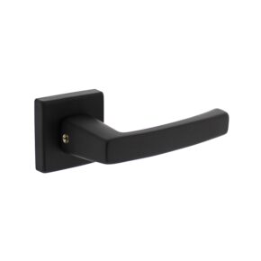 Intersteel Deurkruk Moora op vierkant rozet met nokken aluminium/zwart