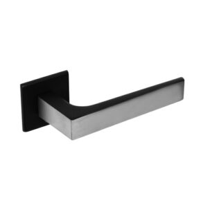 Intersteel Deurkruk Moors No.1 op vierkant rozet plat verdekt RVS mat zwart