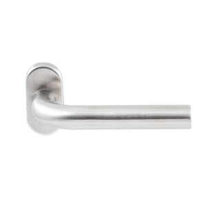 Hardbrass Deurkruk Oslo RVS op ovaal rozet