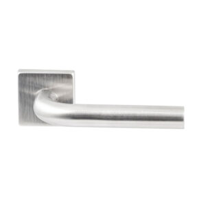 Hardbrass Deurkruk Oslo RVS op vierkant rozet