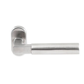 Hardbrass Deurkruk Ottawa RVS op ovaal rozet