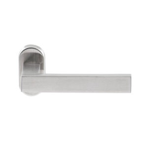 Hardbrass Deurkruk Phoenix RVS op ovaal rozet