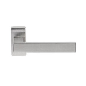 Hardbrass Deurkruk Phoenix RVS op rechthoekig rozet