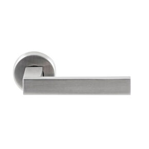 Hardbrass Deurkruk Phoenix RVS op rond rozet