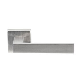 Hardbrass Deurkruk Phoenix RVS op vierkant rozet