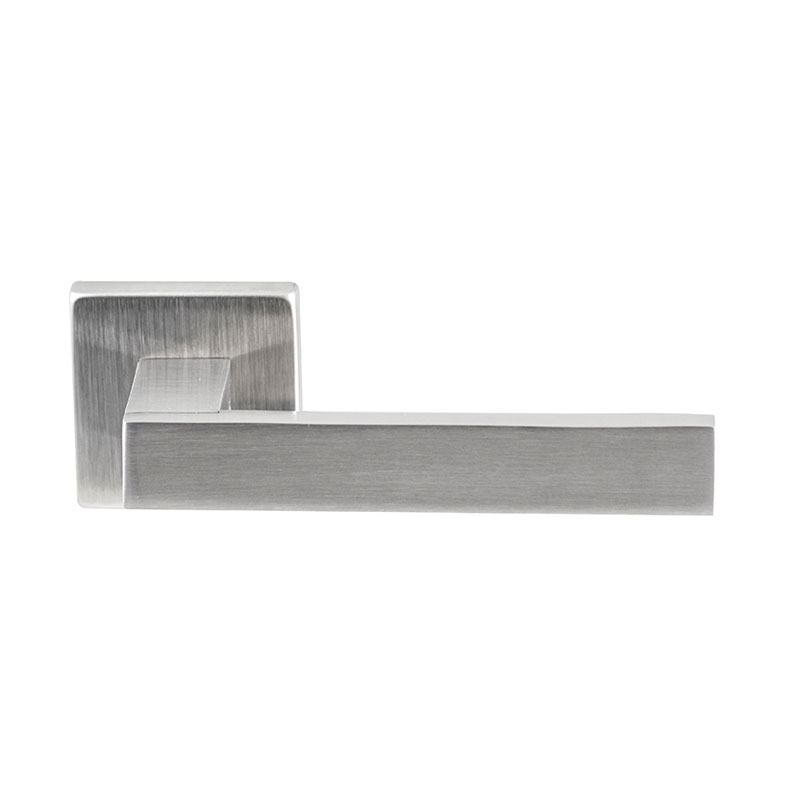 Hardbrass Deurkruk Phoenix RVS op vierkant rozet