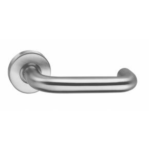 Intersteel Deurkruk Rond op rozet dubbel geveerd met ring RVS
