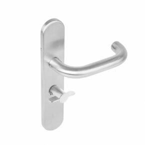 Intersteel Deurkruk Rond op verdekt schild met toilet-/badkamersluiting RVS