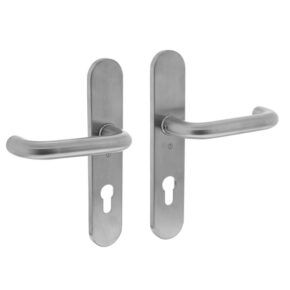 Intersteel Deurkruk Rond op verdekt schild profielcilindergat 72mm RVS