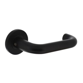 Intersteel Deurkruk Rond op rozet aluminium/zwart