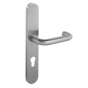 Intersteel Deurkruk Rond XL op schild profielcilindergat 72mm RVS