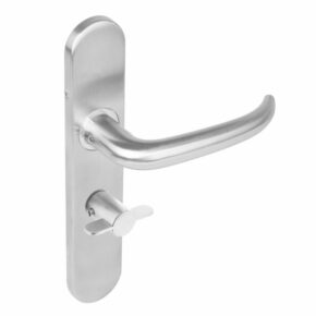 Intersteel Deurkruk Sabel op verdekt schild met toilet-/badkamersluiting 72mm RVS