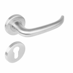 Intersteel Deurkruk Sabel op rozet met 7mm nokken met profielcilindergat staal RVS