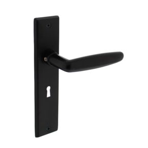 Intersteel Deurkruk Sophie op schild sleutelgat 56mm mat zwart