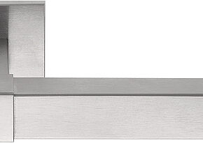 Formani Deurkruk SQUARE VL125 L-model ongeveerd op rozet - mat RVS