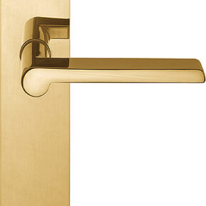 Formani Deurkruk TIMELESS 1927MPSFC op schild blind - messing ongelakt