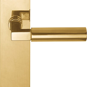 Formani Deurkruk TIMELESS 1930MPSFC op schild blind - messing ongelakt