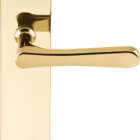 Formani Deurkruk TIMELESS 1935MPSFC op schild blind - messing ongelakt