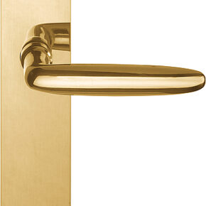 Formani Deurkruk TIMELESS 1938MPSFC op schild blind - messing ongelakt