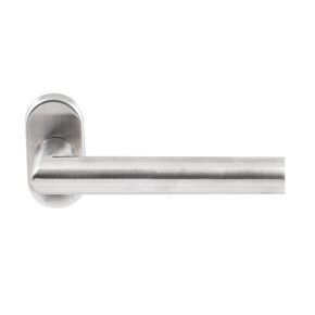 Hardbrass Deurkruk Toledo B RVS op ovaal rozet