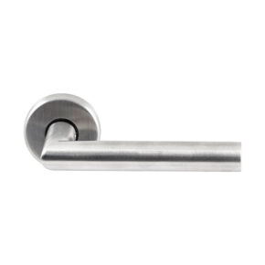 Hardbrass Deurkruk Toledo RVS op rond rozet