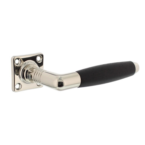 Intersteel Deurkruk Ton Basic op rozet nikkel/ebbenhout