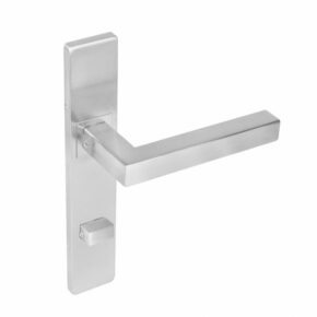 Intersteel Deurkruk Vierkant op rechthoekig schild met toilet-/badkamersluiting 72mm RVS