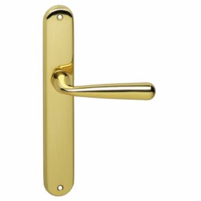 Intersteel Deurkruk Yvonne op ovaal blind schild messing gelakt