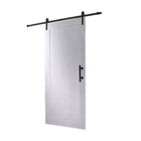 Intersteel DIY schuifdeur Legno MDF wit 2115x930x38mm + zwart ophangsysteem Basic