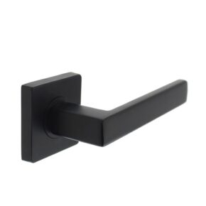 Intersteel Gatdeel Hera op vierkant rozet met 7mm nokken mat zwart - links