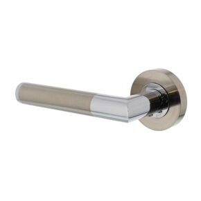 Intersteel Gatdeel Bastian op rozet met 7mm nokken chroom/nikkel mat - links