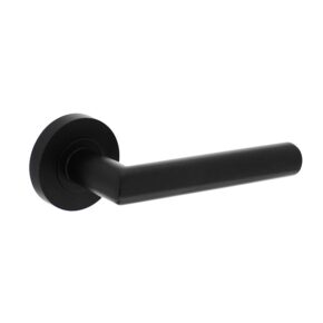 Intersteel Gatdeel rechts deurkruk Bastian op rozet met 7mm nokken zwart