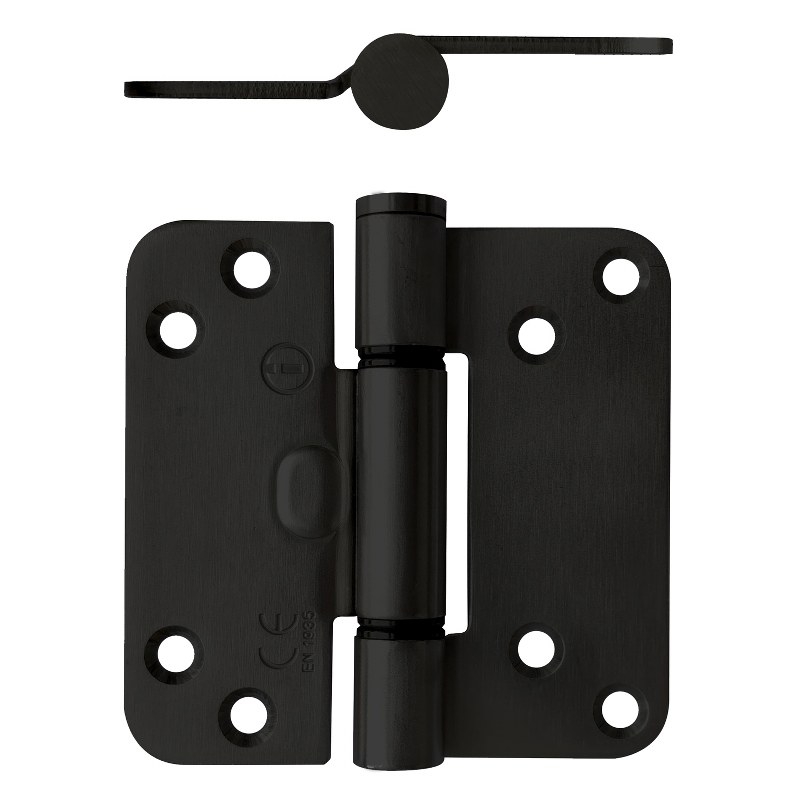 Intersteel Glijlagerscharnier afgerond 89x89x3mm DIN links - zwart