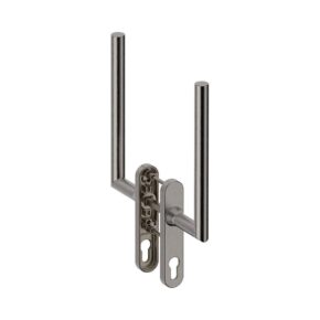 Hardbrass Hefschuifdeurgreep dubbel PC69 Toledo RVS