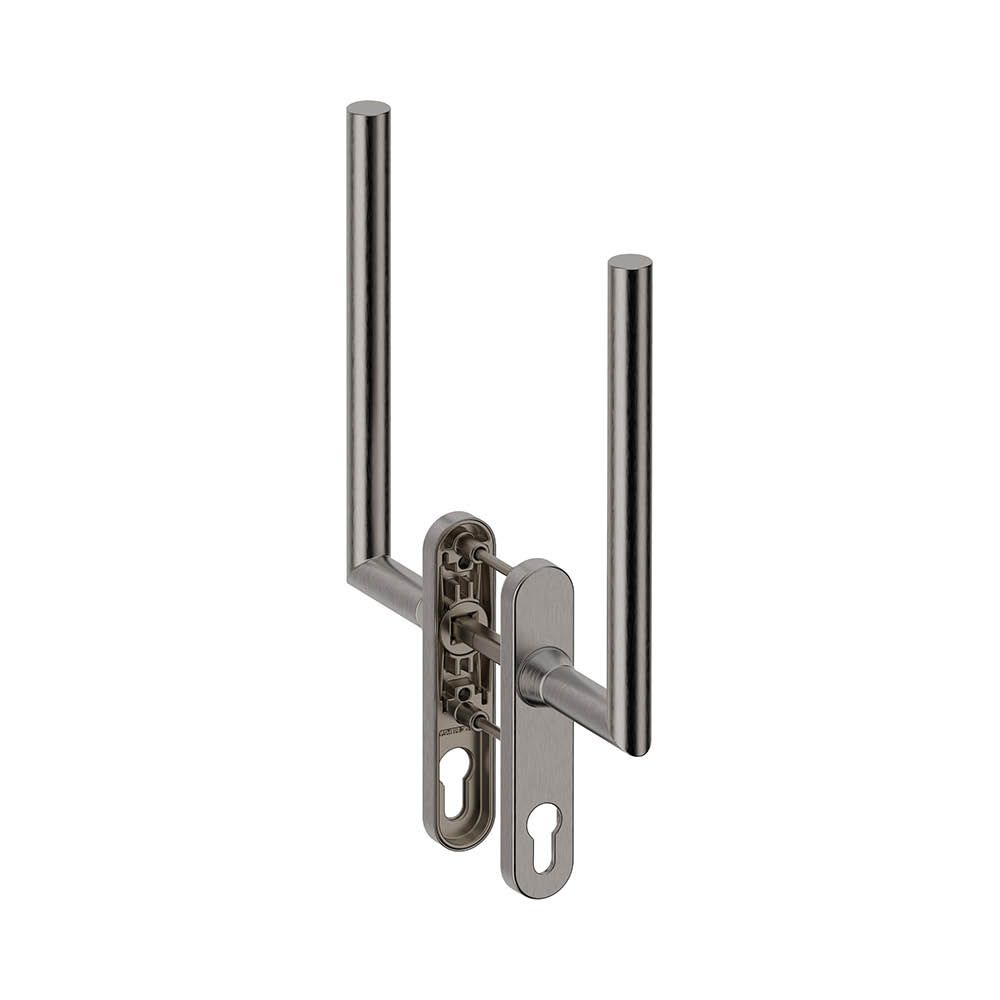 Hardbrass Hefschuifdeurgreep dubbel PC69 Toledo RVS