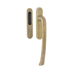 Hardbrass Hefschuifdeurgreep enkel blind Priamo messing getrommeld