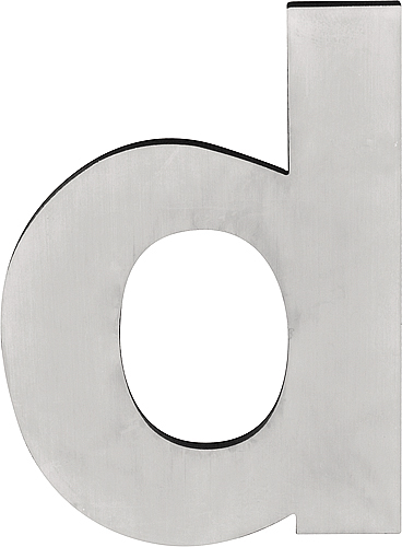 Huisletter d BASICS LBHN100-d - PVD mat RVS