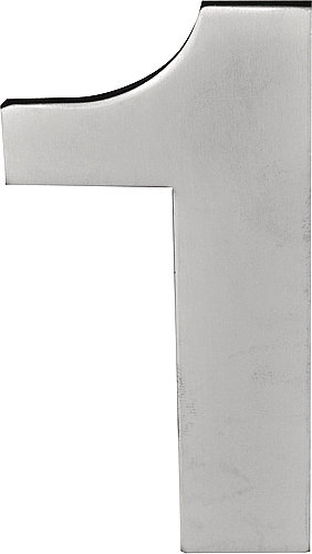 Huisnummer 1 BASICS LBHN100-1 - PVD mat RVS