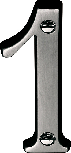 Formani Huisnummer 1 TIMELESS HN80-1 - PVD mat nikkel