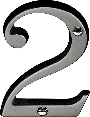 Formani Huisnummer 2 TIMELESS HN80-2 - PVD mat nikkel