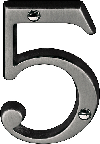 Formani Huisnummer 5 TIMELESS HN80-5 - PVD mat nikkel
