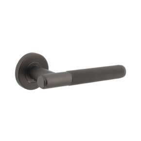 Intersteel Gatdeel Rombo op rozet met nokken ø53x8 antraciet - links