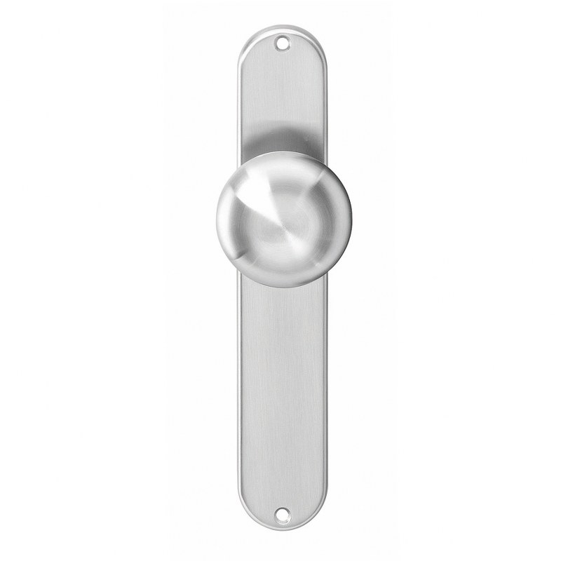 Intersteel Knop op blind langschild RVS