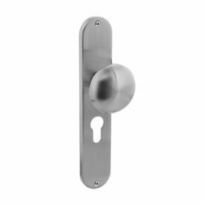 Intersteel Knop op langschild profielcilindergat 55mm RVS