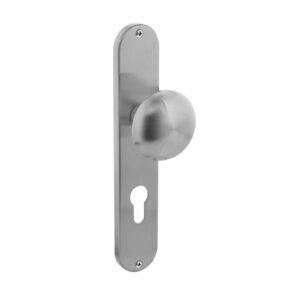 Intersteel Knop op langschild profielcilindergat 72mm RVS