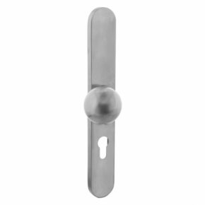 Intersteel Knop op XL schild profielcilindergat 72 mm RVS geborsteld - links