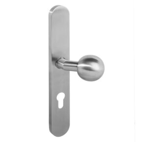 Intersteel Knop op XL schild profielcilindergat 72 mm RVS geborsteld - rechts