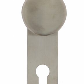 Intersteel Knop op rechthoekig schild profielcilindergat 72mm RVS