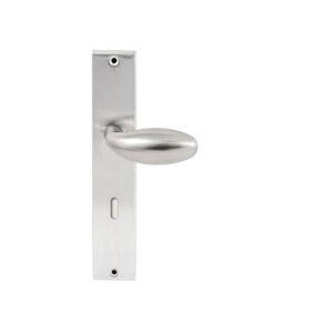 Hardbrass Knopkruk Golf RVS op rechthoekig langschild sleutel 72mm