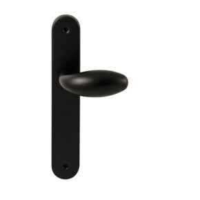 Hardbrass Knopkruk Golf Zwart op ovaal langschild blind